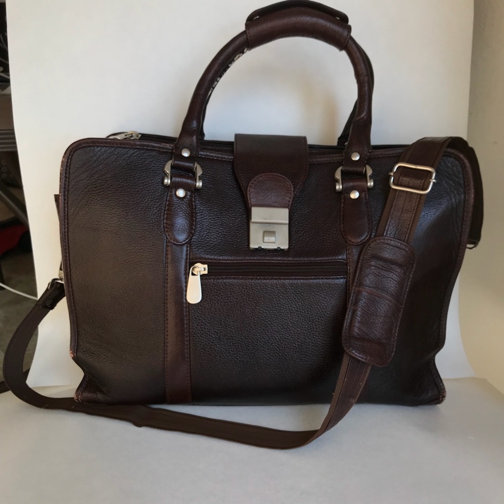 Brown Leather Professional Laptop Bag